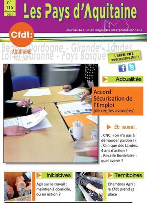 CFDT Les Pays d'Aquitaine n°116 mars 2013