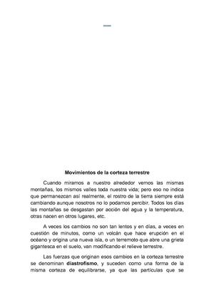 Movimientos de la corteza terrestre