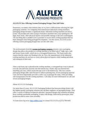 ALLFLEX Now Offering Custom Packaging Designs That Add Value