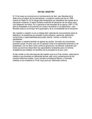 Importancia Del Día Del Maestro