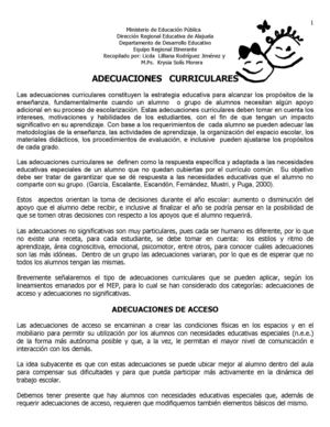 Adecuaciones curriculares no significativas