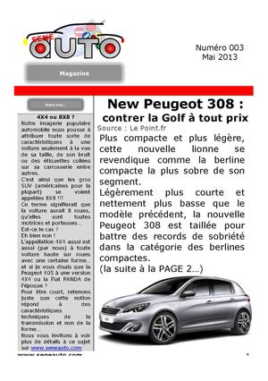SENEAUTO MAG mai 2013