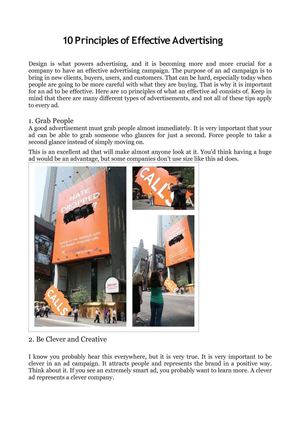 advertising principles