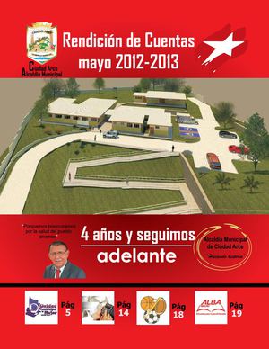Revista Rendición de cuentas. Ciudad Arce. Alcaldía Municipal