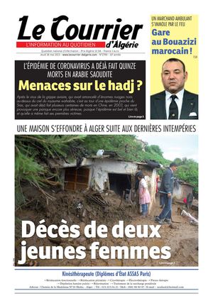 Le Courrier d'Algérie du jeudi 16 mai 2013