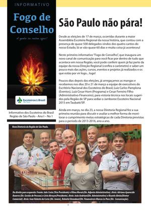 Fogo de Conselho #1 Newsletter Oficial Escoteiros do Brasil - Região de São Paulo