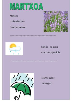 ESAERA  ZAHARRAK-MARTXOA