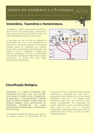 Estudo da Sistemática e Filogenia