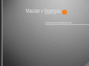 Catálogo Macian y Vicencio