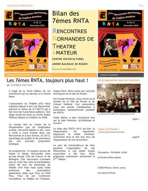 Bilan RNTA 2012