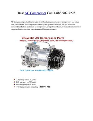 Best AC Compressor Call 1-888-907-7225
