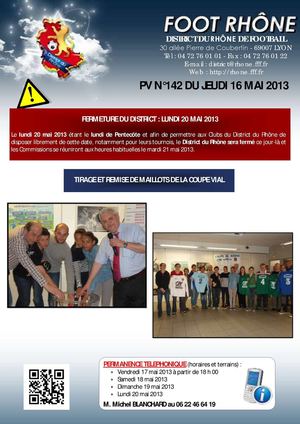 PV 142 du jeudi 16 mai 2013