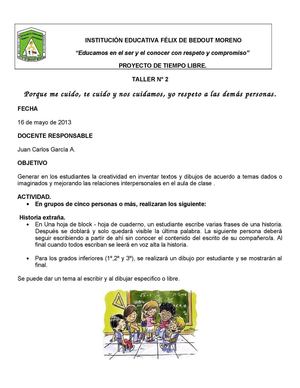 PROYECTO DE tiempo libre 2013