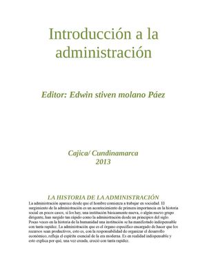 introducción a la administracion