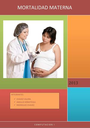 MORTALIDAD MATERNA