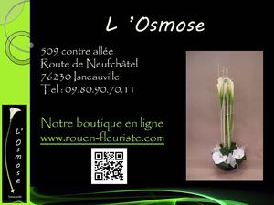 fleuriste l'osmose isneauville mariage composition cérémonie