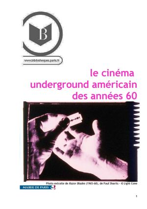 Calameo Le Cinema Underground Americain Des Annees 60