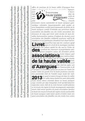 Livret des associations en Haute Vallée d'Azergues 2013