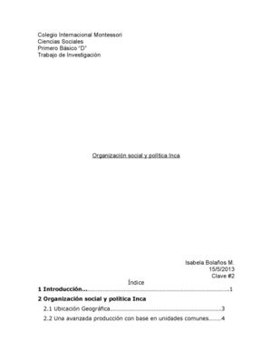 Organización Social y Política Inca