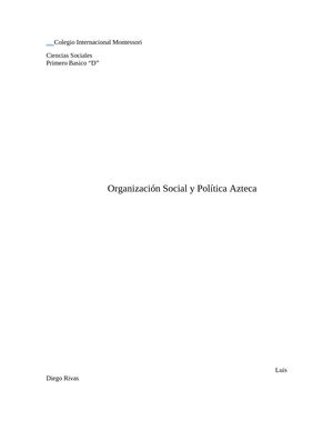 organizacion social y politica Azteca