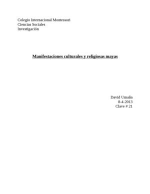 Manifestaciones culturales y religiosas mayas