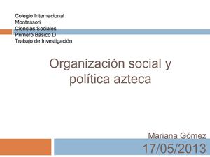 Organización social y política azteca
