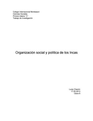 organización social y politica de los Incas.