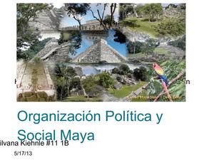 Organización Social y Política Maya