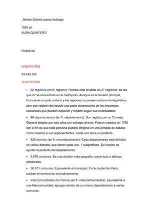 Informacion sobre francia