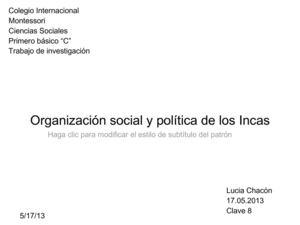 organización social y politica de los Incas. 2
