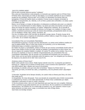 Que es el  primer amor