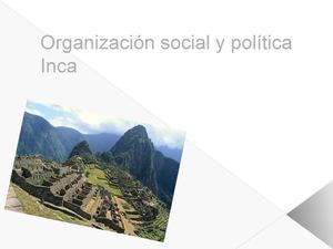 organización social y política inca
