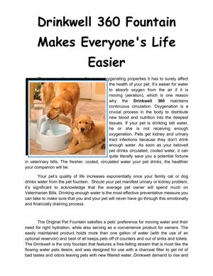 cold water pet fountain