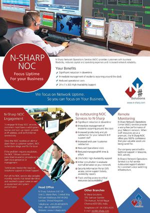 NOC Support Service Brochure by Nsharp Solutions
