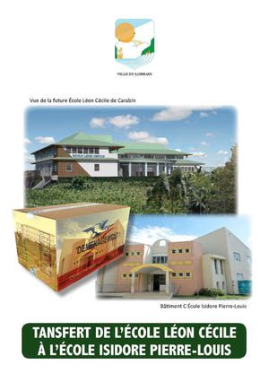 Transfert Ecole Léon Cécile à l'Ecole Isidore Pierre-Louis