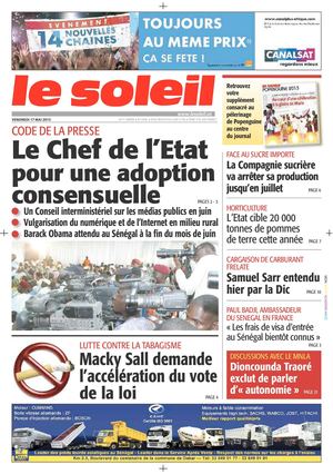 Edition du 17 Mai 2013
