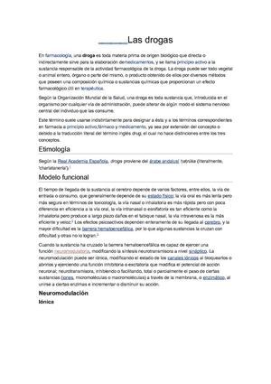 las drogas