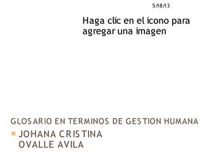 Glosario en términos de Gestión Humana