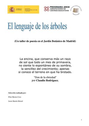 TALLER DE POESIA EN EL JARDÍN BOTÁNICO