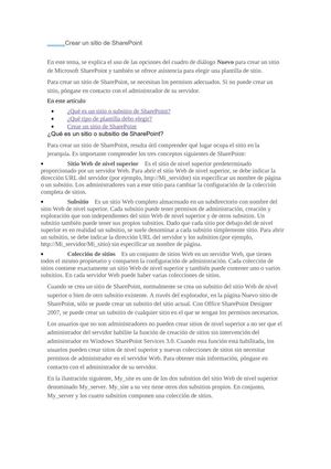 Crear un sitio de SharePoint