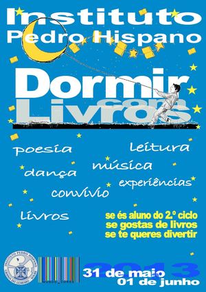 Dormir com livros - cartaz