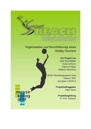 Beachvolleyball - Organisation eine Indoor-Turnieres