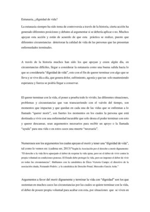 Ensayo Eutanasia 