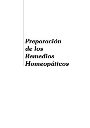 Preparación del remedio homeopático