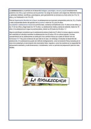 LA ADOLENCENCIA
