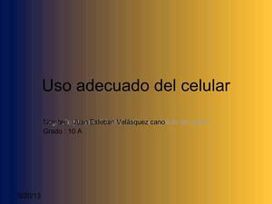 uso adecuado del celular