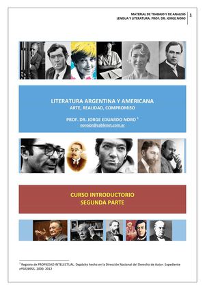 102. CURSO DE LITERATURA ARGENTINA Y AMERICANA: SEGUNDA PARTE