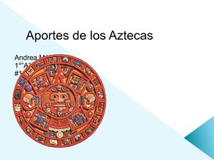 aportes de la civilización azteca