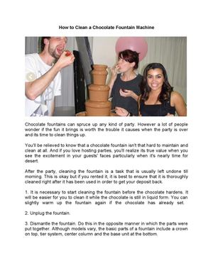 How to Clean a Chocolate Fountain Machine