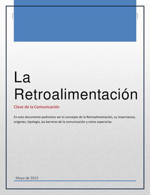 La Retroalimentación